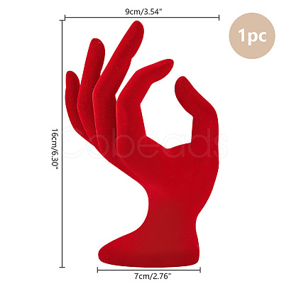 Resin Mannequin Hand Jewelry Display Holder Stands RDIS-WH0009-015B-1