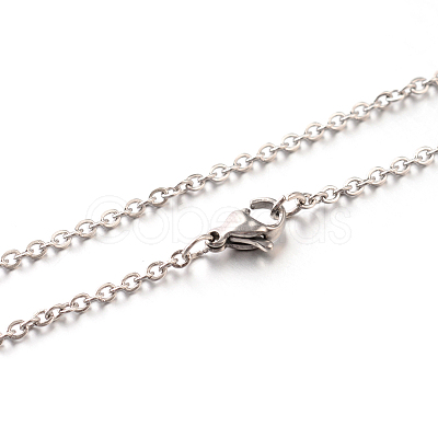 304 Stainless Steel Cable Chain Necklace Making NJEW-N0022-02-1