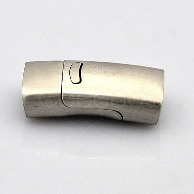 Tarnish Resistant Rectangle 304 Stainless Steel Matte Magnetic Necklace Clasps STAS-N014-32-1