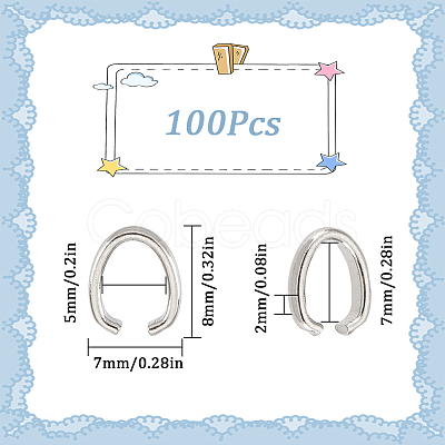 SUNNYCLUE 100PCS 304 Stainless Steel Quick Link Connectors STAS-SC0005-42-1