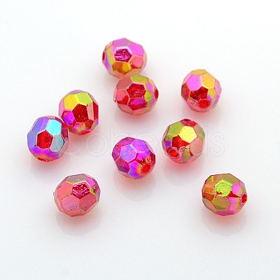 Eco-Friendly Transparent Acrylic Beads TACR-PL642-8mm-27-1