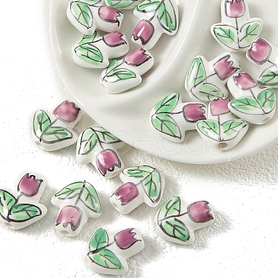 Handmade Porcelain Bright Glazed Beads PW-WGF0CC5-04-1