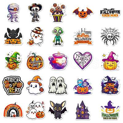 Hallowmas 50Pcs Self-Adhesive Stickers PW-WG19CA1-01-1