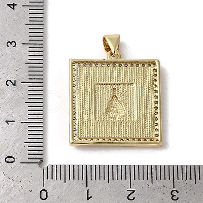 Brass Micro Pave Cubic Zirconia Pendants KK-K385-022G-1