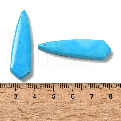 Natural Turquoise Dyed Pendants G-Q161-09B-1