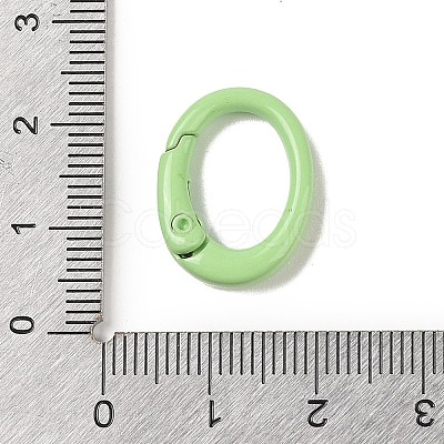 Spray Painted Alloy Spring Gate Rings AJEW-C035-01H-1