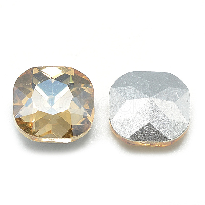 Pointed Back Glass Rhinestone Cabochons RGLA-T032-10x10mm-09-1