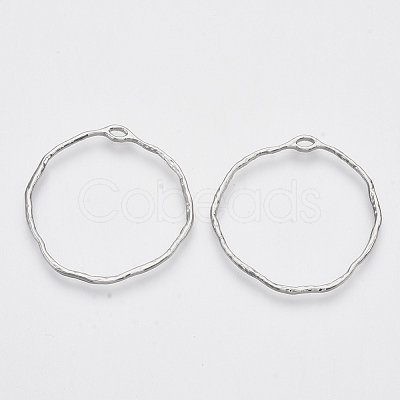 Alloy Open Back Bezel Pendants X-PALLOY-S121-82A-P-1