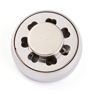 304 Stainless Steel Magnetic Diffuser Locket Aromatherapy Essential Oil Buckle AJEW-M027-04P-1