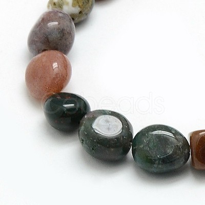 Natural Indian Agate Nuggets Bead Strands G-L154-01-1