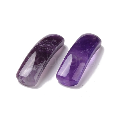 Natural Amethyst Connector Charms G-D460-02F-1