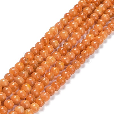 Glass Round Beads Strands X-GLAA-M044-01E-1