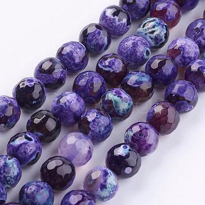 Natural Fire Crackle Agate Beads Strands G-E399-01A-1