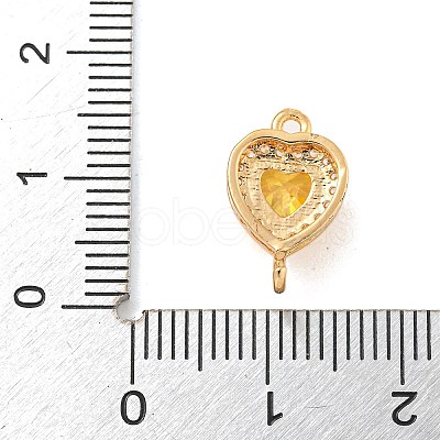 Brass Pave Cubic Zirconia Connector Charms KK-Z072-06G-05-1