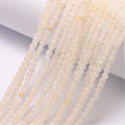 Natural White Jade Bead Strands G-K146-76-3mm-1