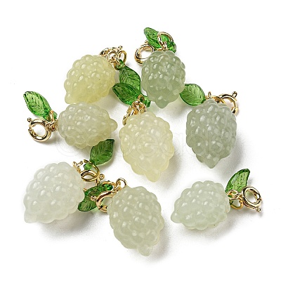 Natural Xiuyan Jade Grapes Pendant Decorations X-G-R489-08G-1