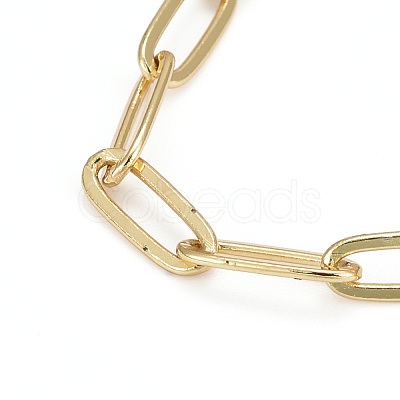 Titanium Steel Link Bracelets & Brass Paperclip Chain Bracelets Sets BJEW-JB06181-1