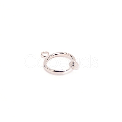 Brass Clip-on Hoop Earring Findings KK-WH0047-02D-1