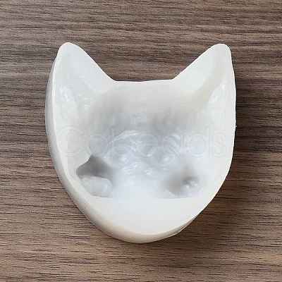 Halloween Double Devil Cat Heads DIY Candlestick Silicone Molds SIMO-B002-14-1