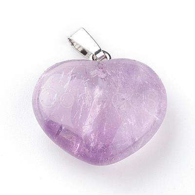 Natural Amethyst Pendants G-S219-17G-1