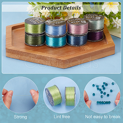 Nylon Beading Thread NWIR-WH0005-10U-1