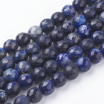 Natural Lapis Lazuli Beads Strands G-G059-8mm-1