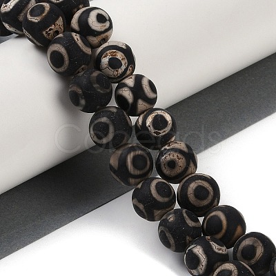 Tibetan Style dZi Beads G-K166-02-12mm-L3-01-1