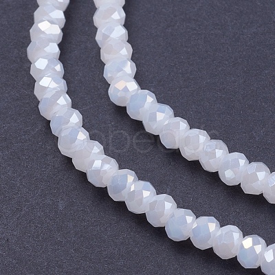 Electroplate Glass Beads Strands GLAA-F076-FR03-1