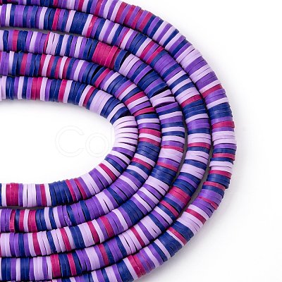 Handmade Polymer Clay Beads Strands CLAY-R089-6mm-T02B-28-1