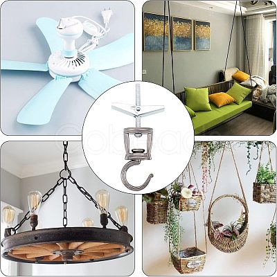 SUPERFINDINGS 4 Sets Zinc Alloy Chandelier Hook FIND-FH0003-36-1