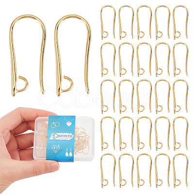 DICOSMETIC 30Pcs Rack Plating Brass Earring Hooks KK-DC0002-39-1