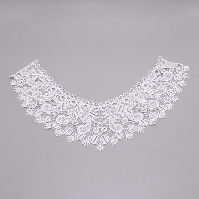 Milk Silk Embroidered Floral Lace Collar DIY-WH0260-09A-1