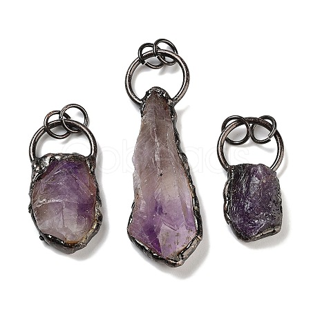 Natural Amethyst Big Pendants G-A221-06-1