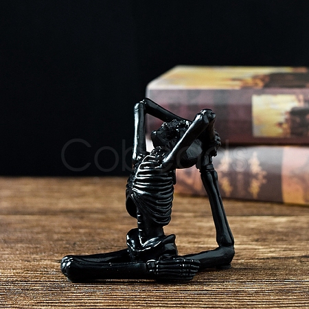 Resin Yoga Skeleton Figurines PW-WG32223-02-1