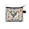 Rectangle Printed Polyester Wallet Zipper Purse, for Kechain, Card Storage, Whale, 11x13.5cm