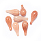 Natural Pink Aventurine Pendants, Flower, 22~24x10~11mm, Hole: 0.8mm