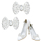 SUPERFINDINGS 2Pcs Bowknot Shoe Decorations, with Glass Rhinestone & Alloy Clips, Crystal, 44.5x61x11mm