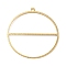 Brass Pendants, Round, Real 18K Gold Plated, 41x38x0.7mm, Hole: 1.8mm