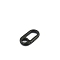 Alloy Spring Ring Clasps, Oval, Black, 33x17mm