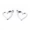 Tibetan Style Alloy Charms, Cadmium Free & Lead Free, Heart, Platinum, 13x15x1mm