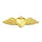 Alloy Rhinestone Settings Big Pendant, Heart, Golden, 18x53.5x2.3mm, Hole: 2mm