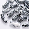 Acrylic Beads, Imitation Gemstone, Curved Tube, Dark Gray, 36x13.5x11.5mm, Hole: 4mm, about 148pcs/500g