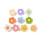 Opaque Resin Decoden Cabochons, 5-Petal Flower, Mixed Color, 21x20x5.5mm