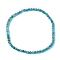 3mm Natural Apatite Faceted Round Beaded Stretch Bracelets for Women, Inner Diameter: 2 inch(5cm)