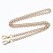 Bag Chains Straps, Iron Curb Link Chains, with Alloy Swivel Clasps, for Bag Replacement Accessories, Light Gold, 1190x8mm