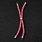 Nylon Twisted Cord Bracelet, with Brass Cord End, for Slider Bracelet Making, Pink, 9 inch(22.8cm), Hole: 2.8mm, Single Chain Length: about 11.4cm