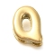 Ion Plating(IP) 304 Stainless Steel Slide Charms, Real 14K Gold Plated, Letter Q, 8.5x6.5x4.5mm, Hole: 2.5x1.5mm