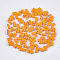 2-Hole Opaque Glass Seed Beads, Rectangle, Orange, 4.5~5.5x2x2~2.5mm, Hole: 0.5~0.8mm