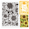 Custom PVC Plastic Clear Stamps, for DIY Scrapbooking, Photo Album Decorative, Cards Making, Sunflower, 160x110mm