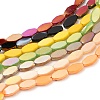 Electroplate Opaque Glass Beads Strands EGLA-J150-A-FR-1